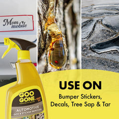 Goo Gone Automotive Cleaner - 24 Ounce - Bumper Stickers, Gum, Bird Droppings, Tree Sap, Spray Paint, Brake Dust and Asphalt