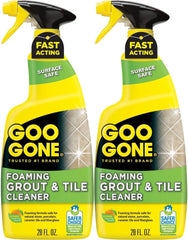 Goo Gone Grout and Tile Cleaner - 28 Ounce - Removes Tough Stains Dirt Caused by Mold Mildew Soap Scum and Hard Water Staining - Safe on Tile Ceramic Porcelain, pack of 2