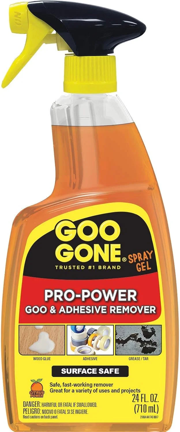 Goo Gone Pro-Power Spray Gel - 24 Ounce - Surface Safe, Great Cleaner, No Harsh Odors, Removes Stickers, Can Be Used On Tools